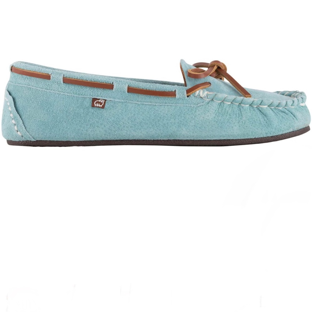 LAMO Sabrina Moccasin II Light Blue Seafoam Shoe Size 5 New